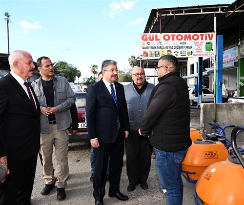  Vali Dr. Erdinç Yılmaz, Küçük Sanayi Sitesi Esnafını Ziyaret Etti